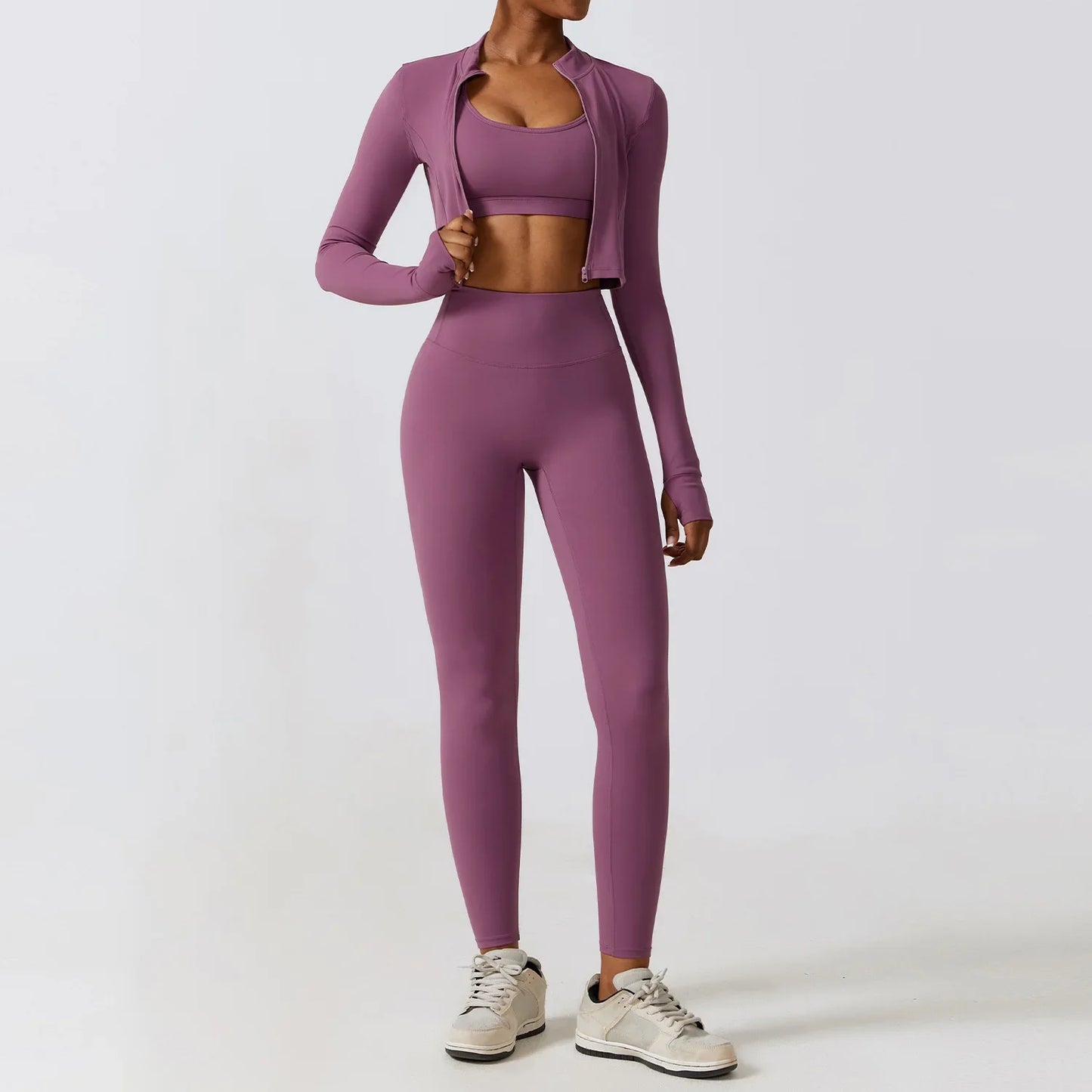 3-Piece Fashion Stretchy Tracksuit Set.