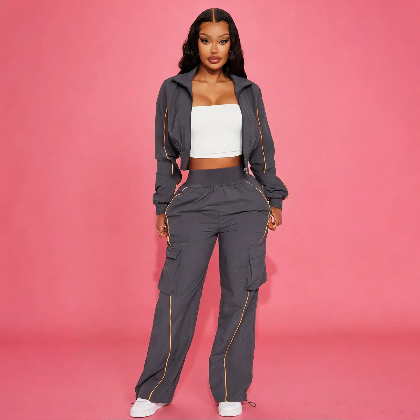 Cargo Style Two-Piece Pants Set