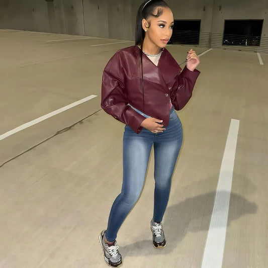 Asymmetrical Leather Jacket