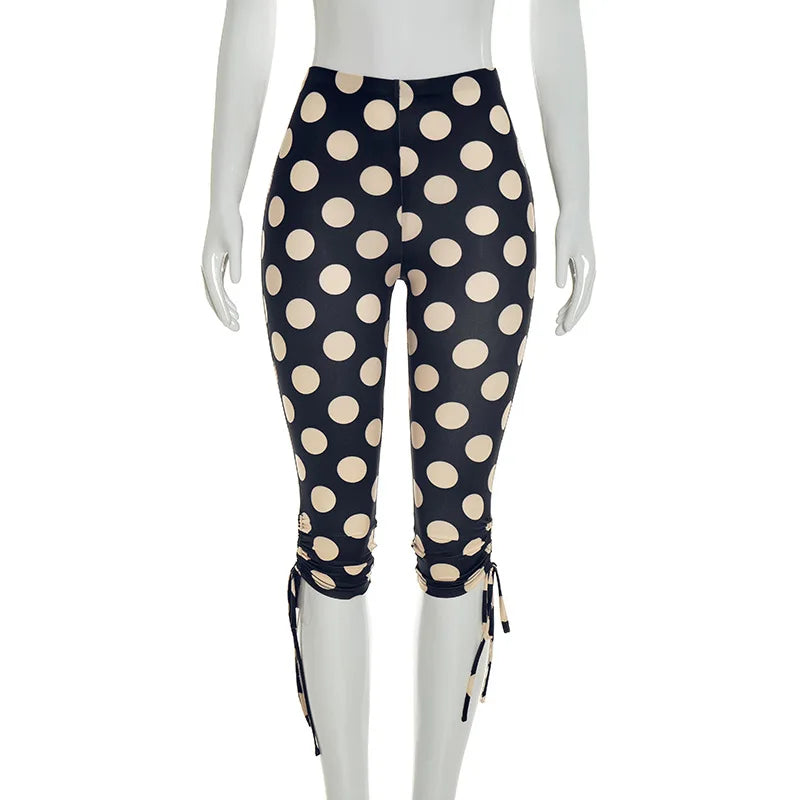 Polka Dot Print Pants