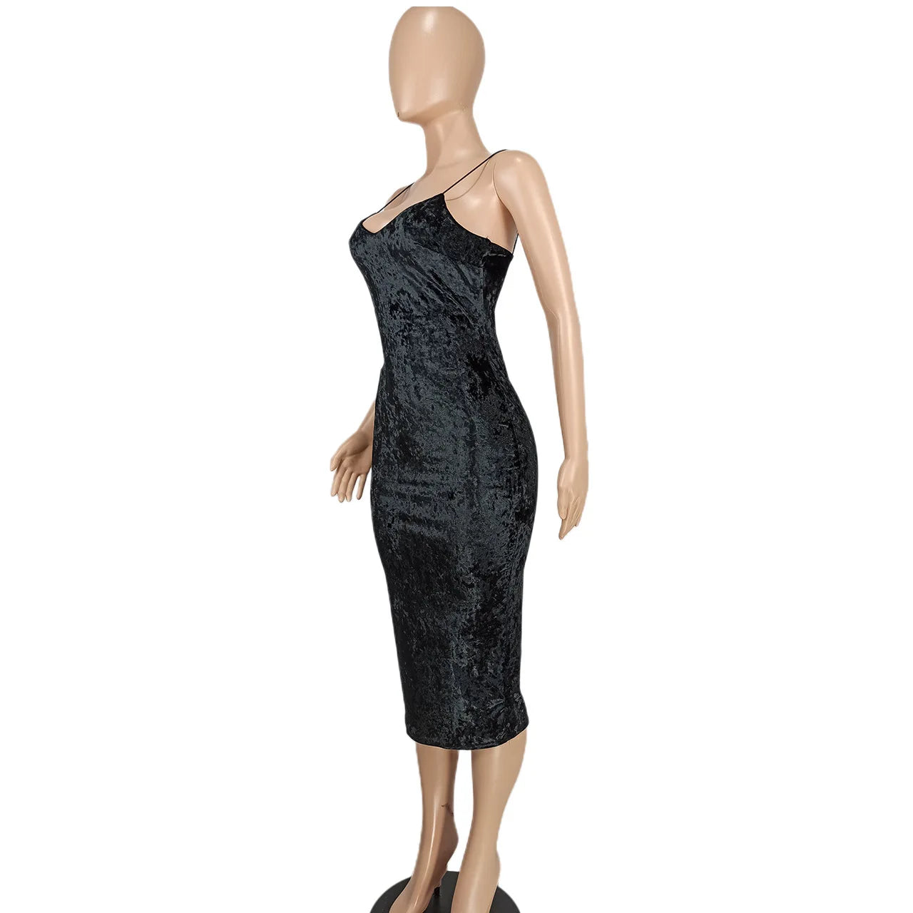 Nova Satin Velvet Dress