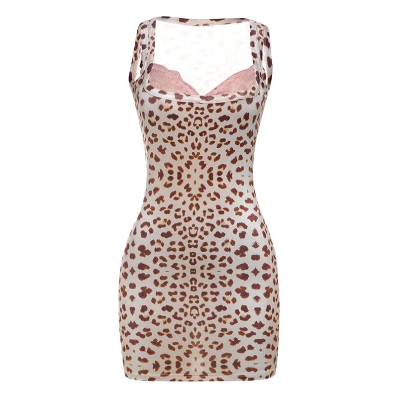 Leopard Print Bodycon Mini Dress
