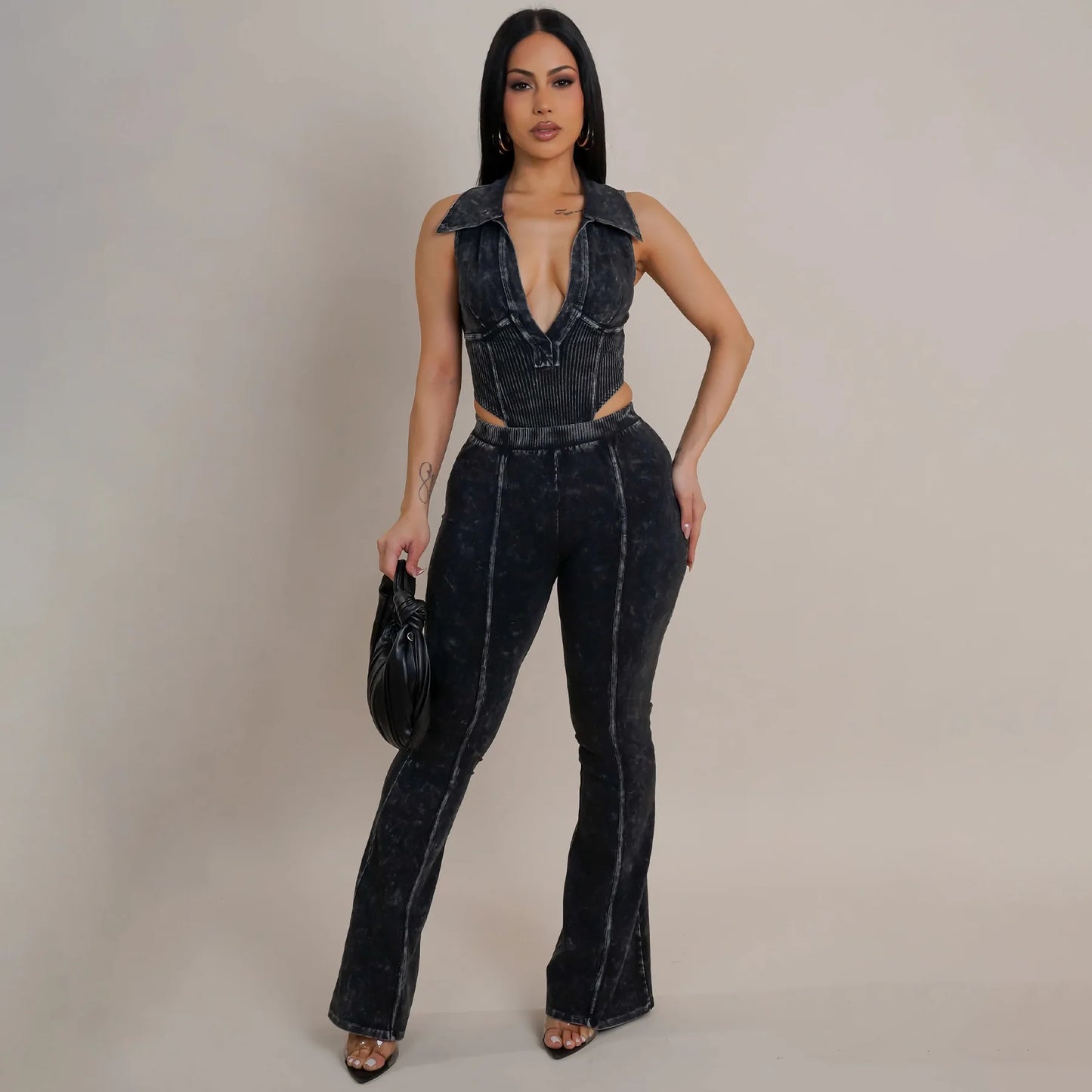 Spring Halter Top and Pants Set