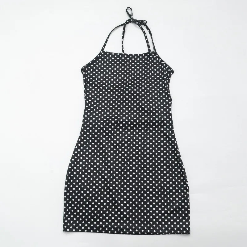 Polka Dot Print Mini Dress