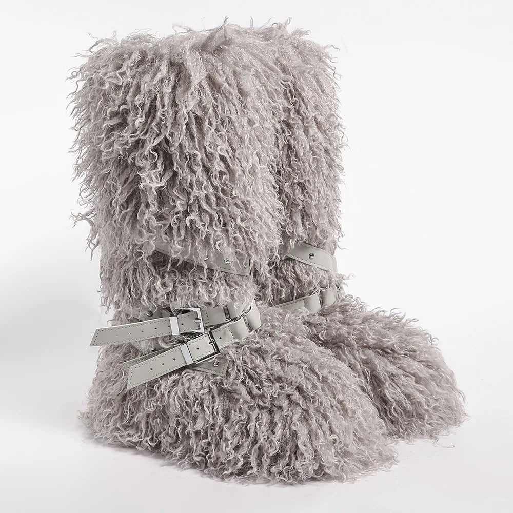 Fluffy Faux Fur Boots