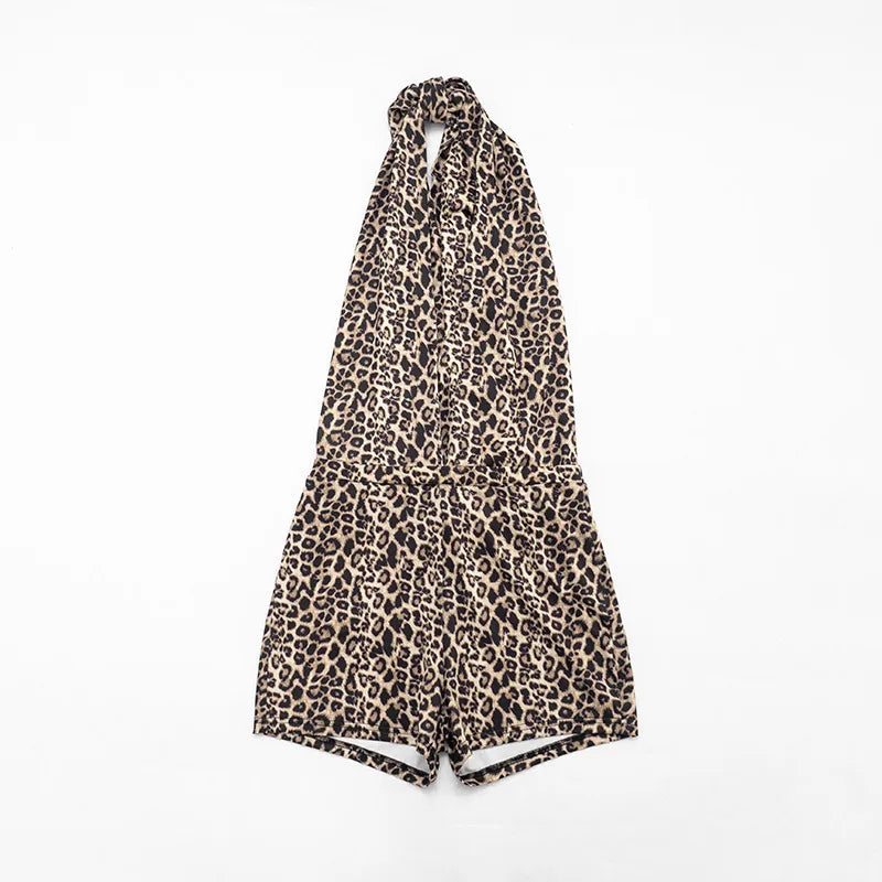 Leopard Print Bodycon Romper