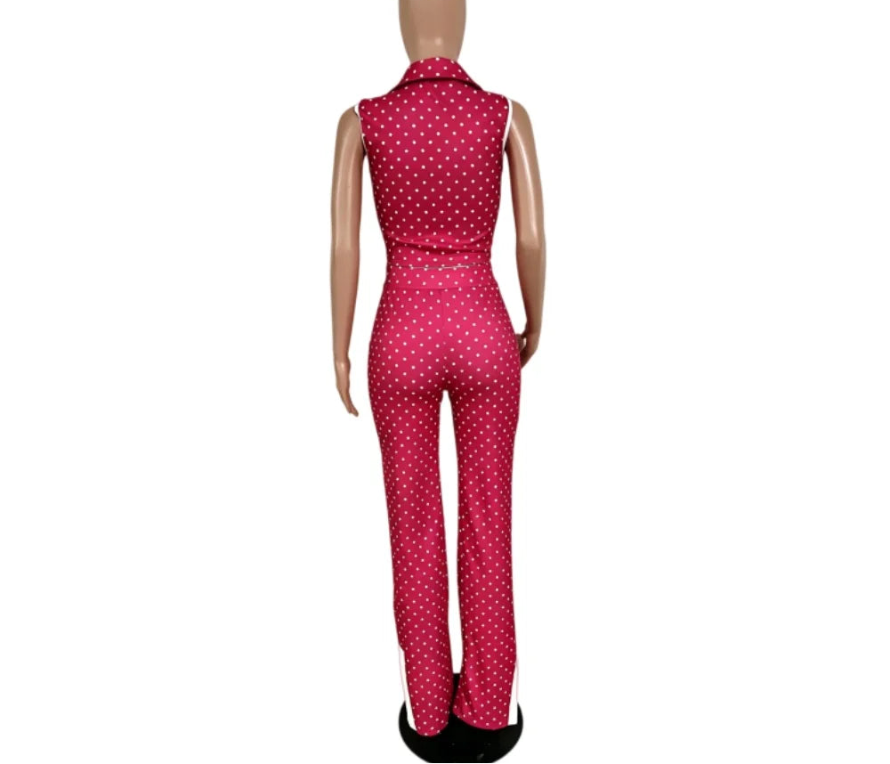 Polka Dot Pants Two-Piece Set