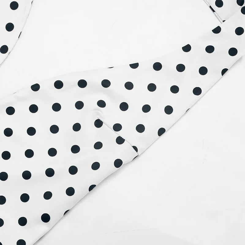 Polka Dot Print Bodycon Jumpsuit