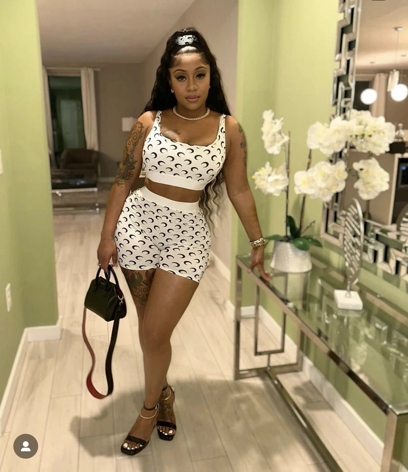 Moon Print Short Set