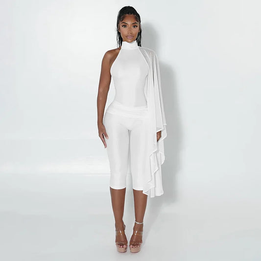 Asymmetric Cape Bodycon Set