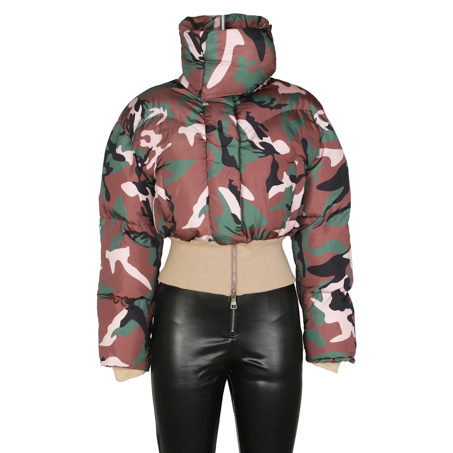 Bubble Puffer Coats Ruffle Jacket