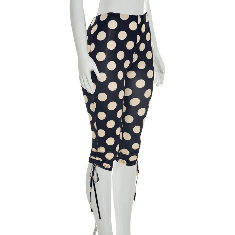 Polka Dot Print Pants