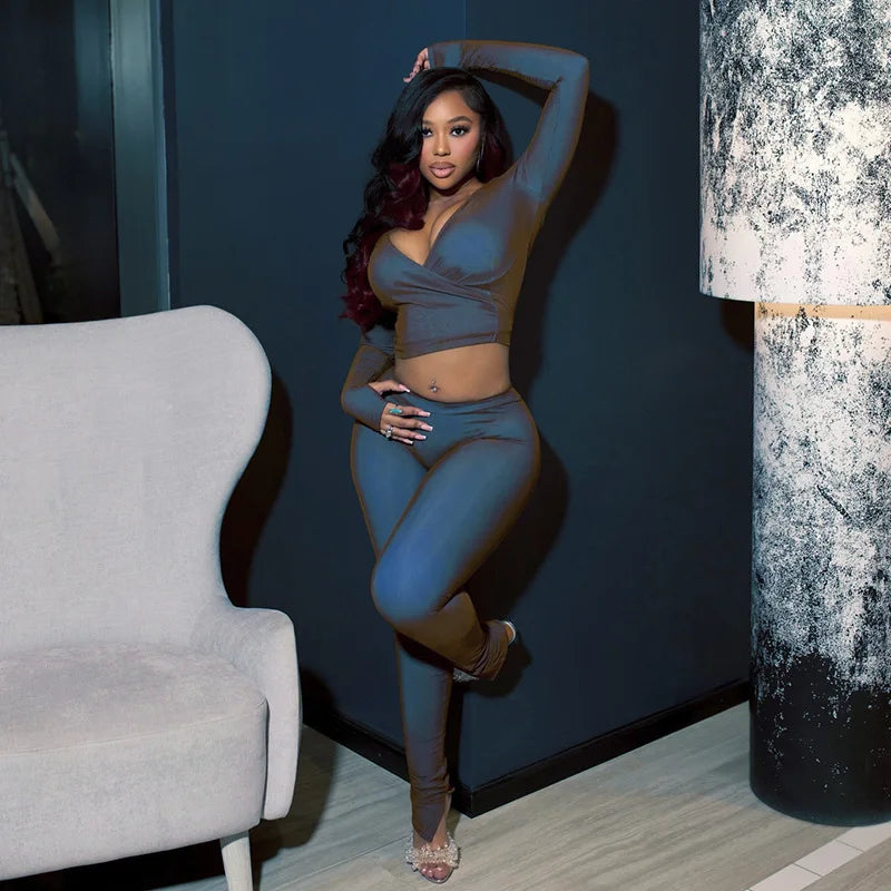 Illusion Bodycon Pants Set