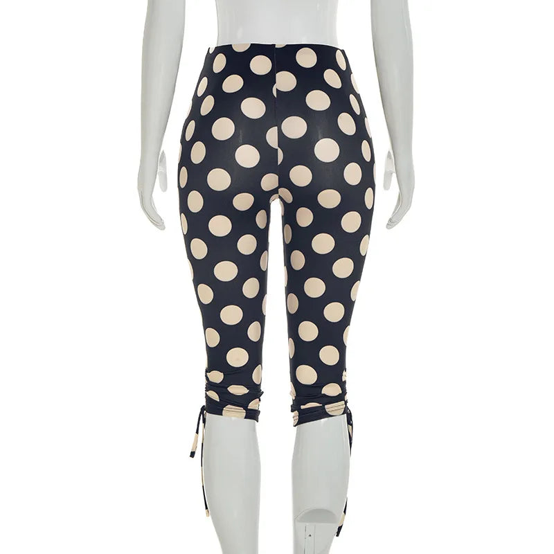 Polka Dot Print Pants