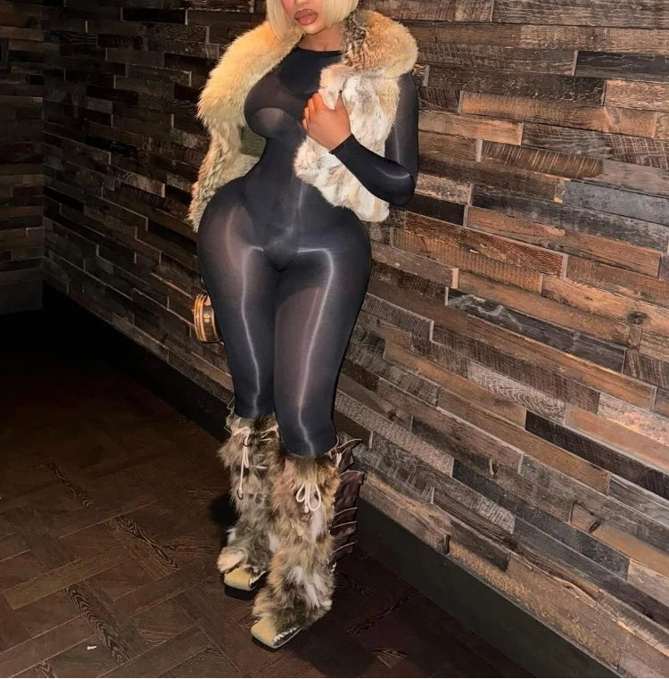 Lily See-Through Jumpsuit