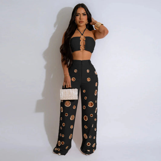Sassy Halter Pants Set