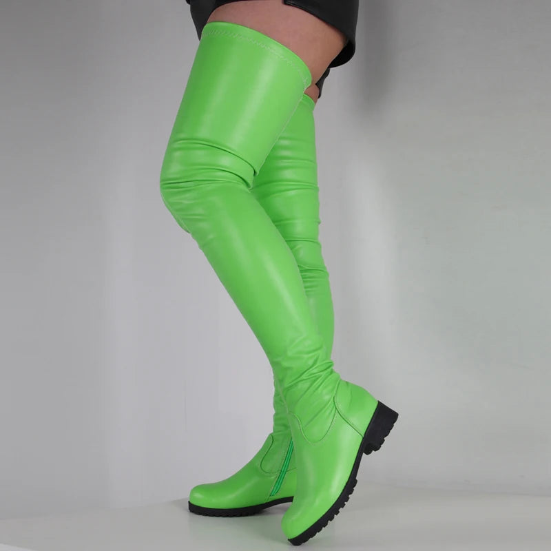 Stretch Thigh High Boots