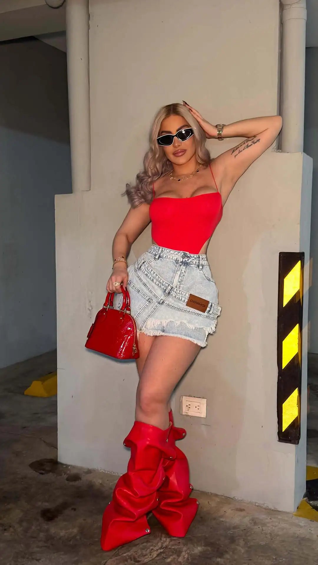 Denim High Waist Skirt