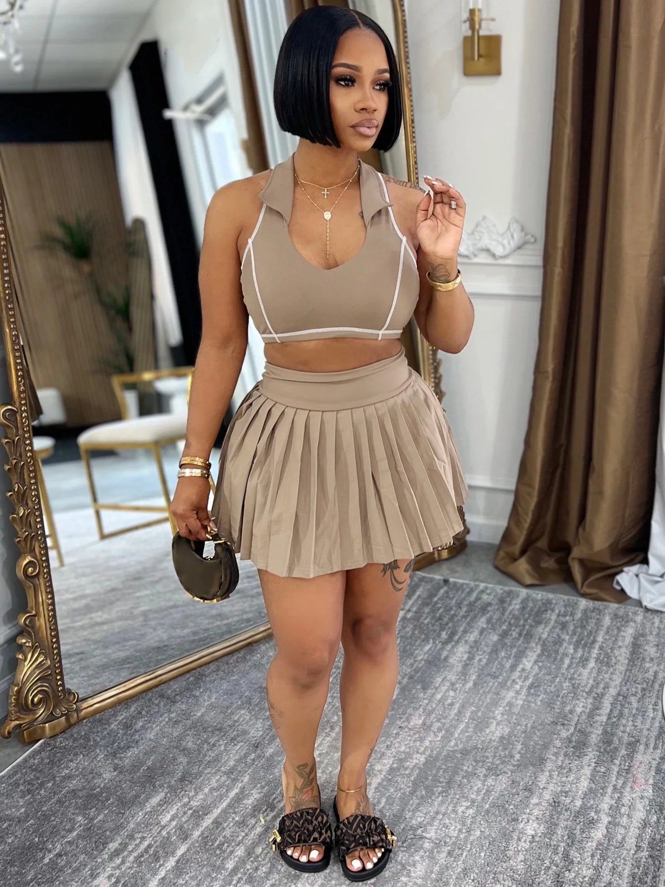 Tennis Mini Skirt Set