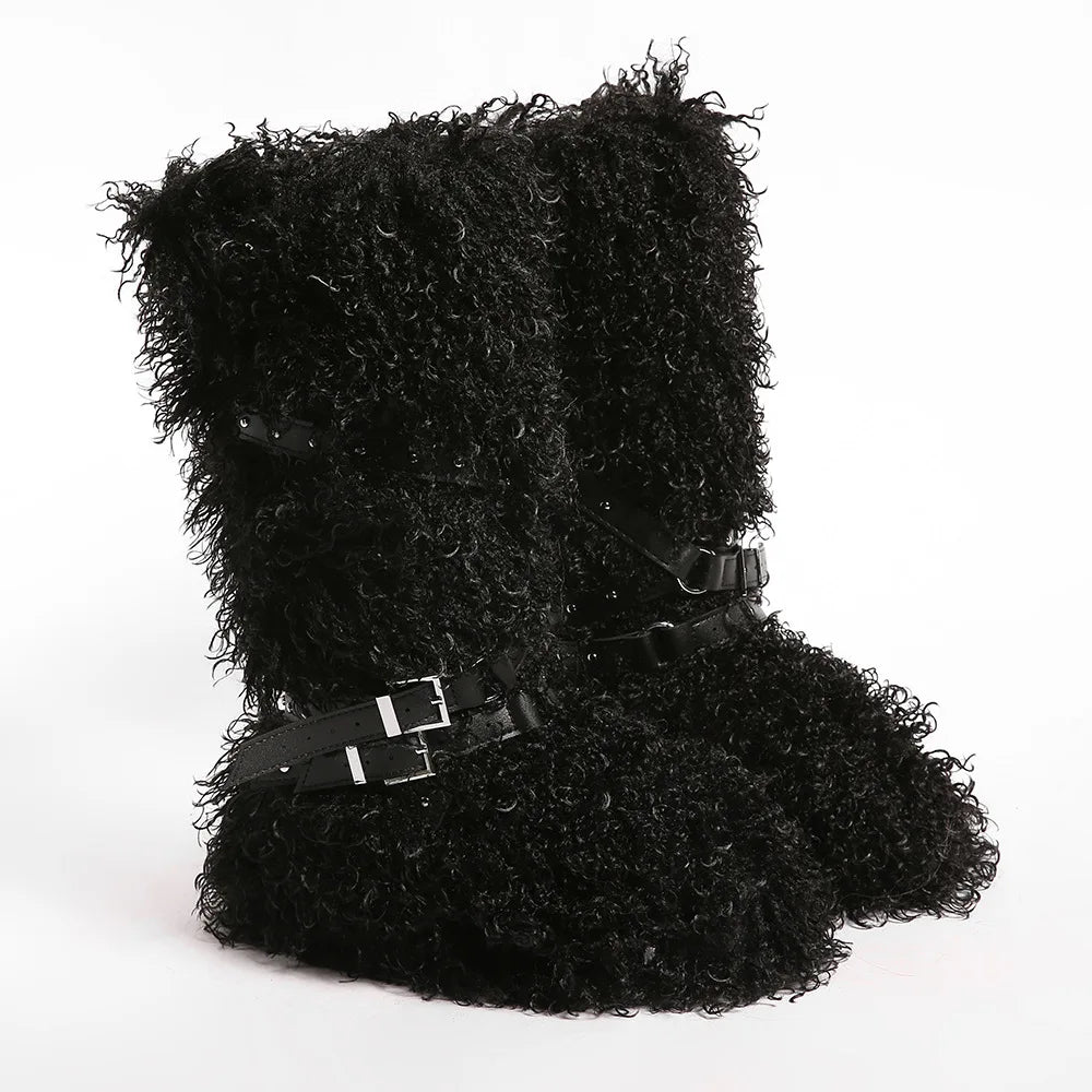 Fluffy Faux Fur Boots