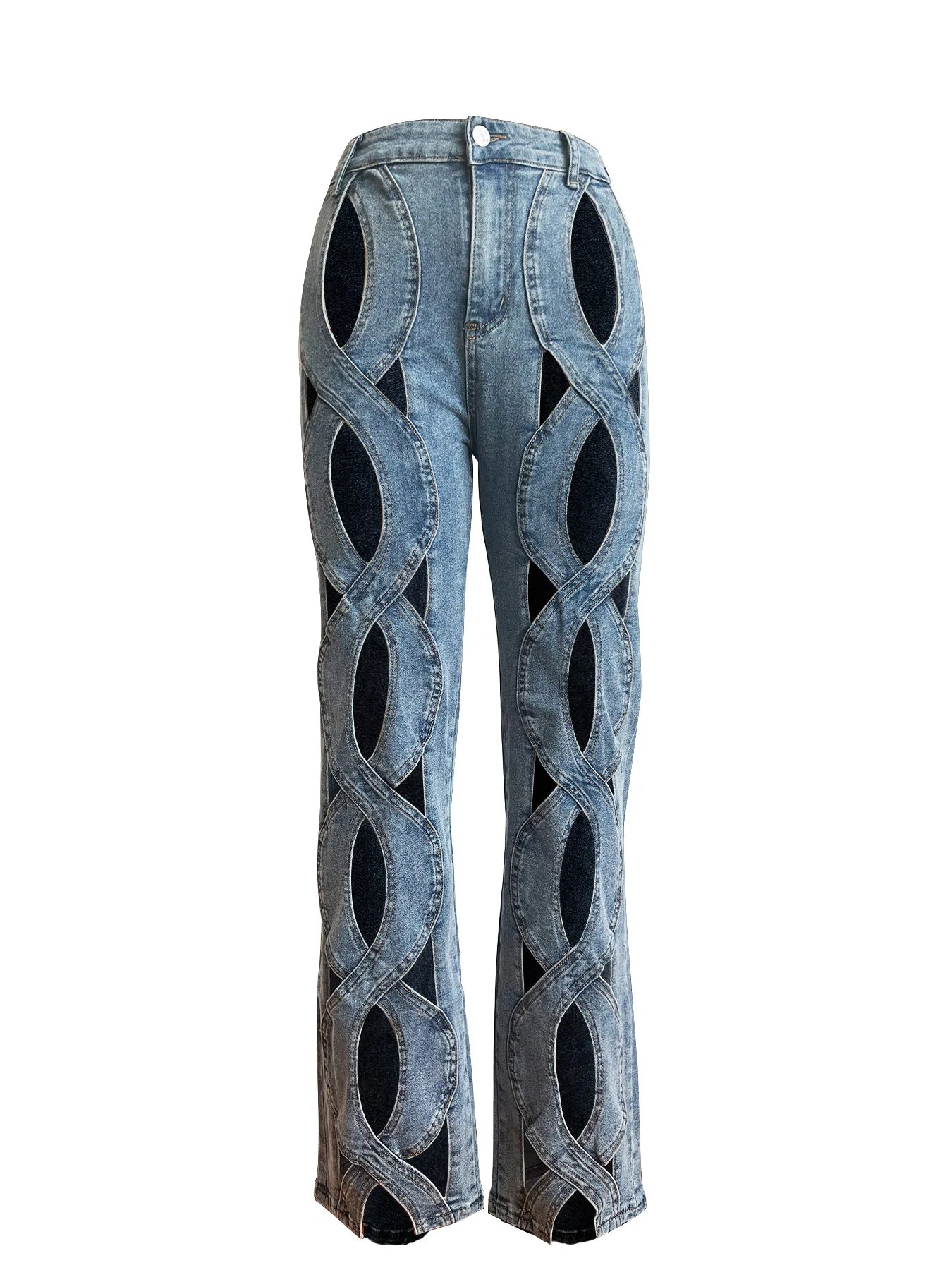 Cutout Hollow Out Jeans.