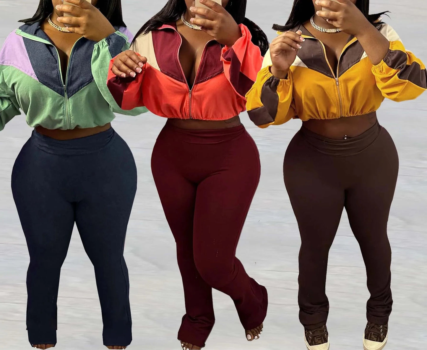 Just Cropped Tracksuit Set