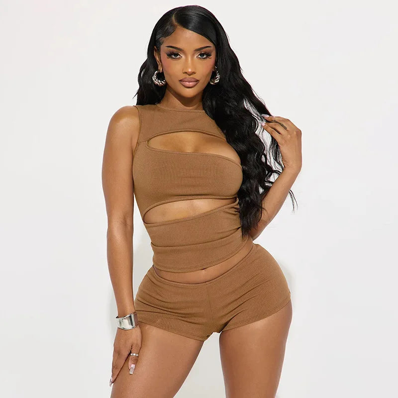 Hollow Split Short Set