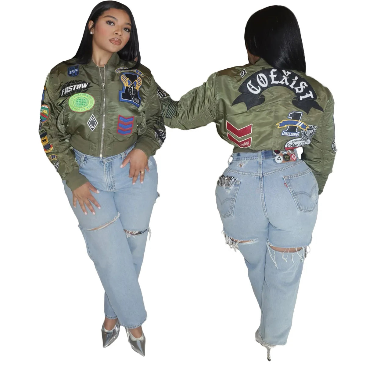 COEXIST Cropped Jacket.