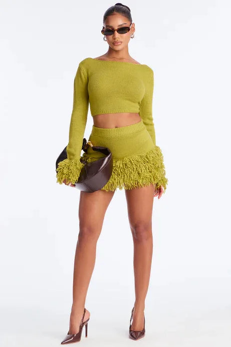 Winter Two-Piece Tassell Set