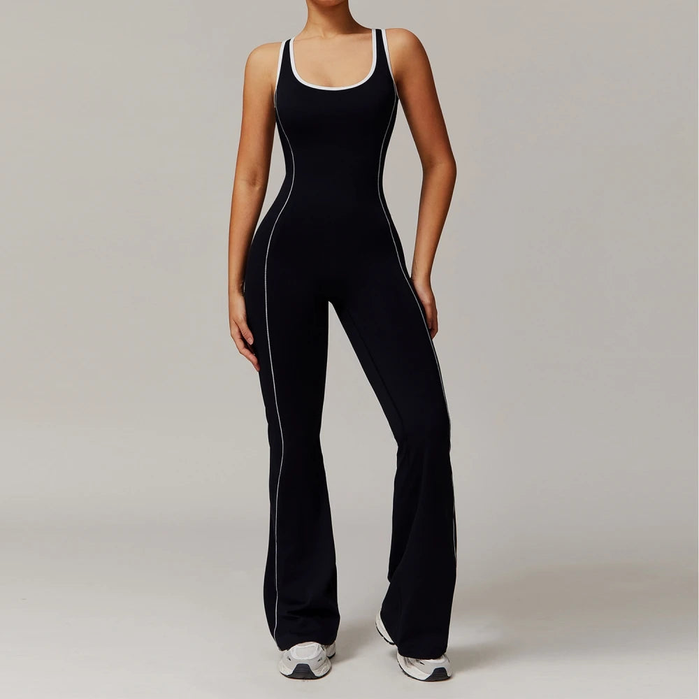 Trendy Letter Jacket and Bodycon Jumpsuit