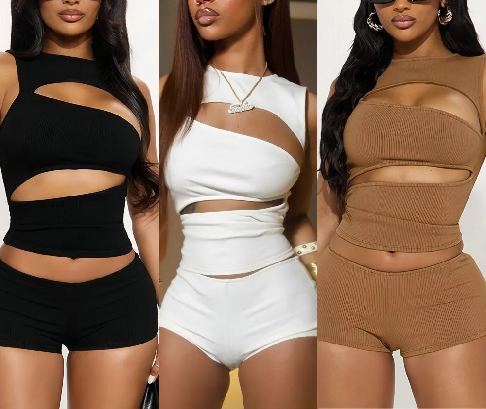 Hollow Split Short Set