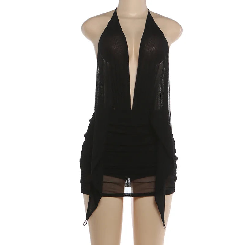 Mesh Halter Dress
