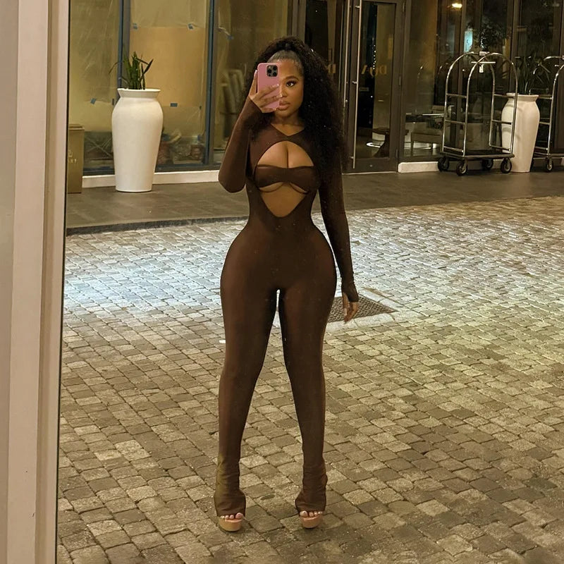 Cut Up One-Piece Catsuit