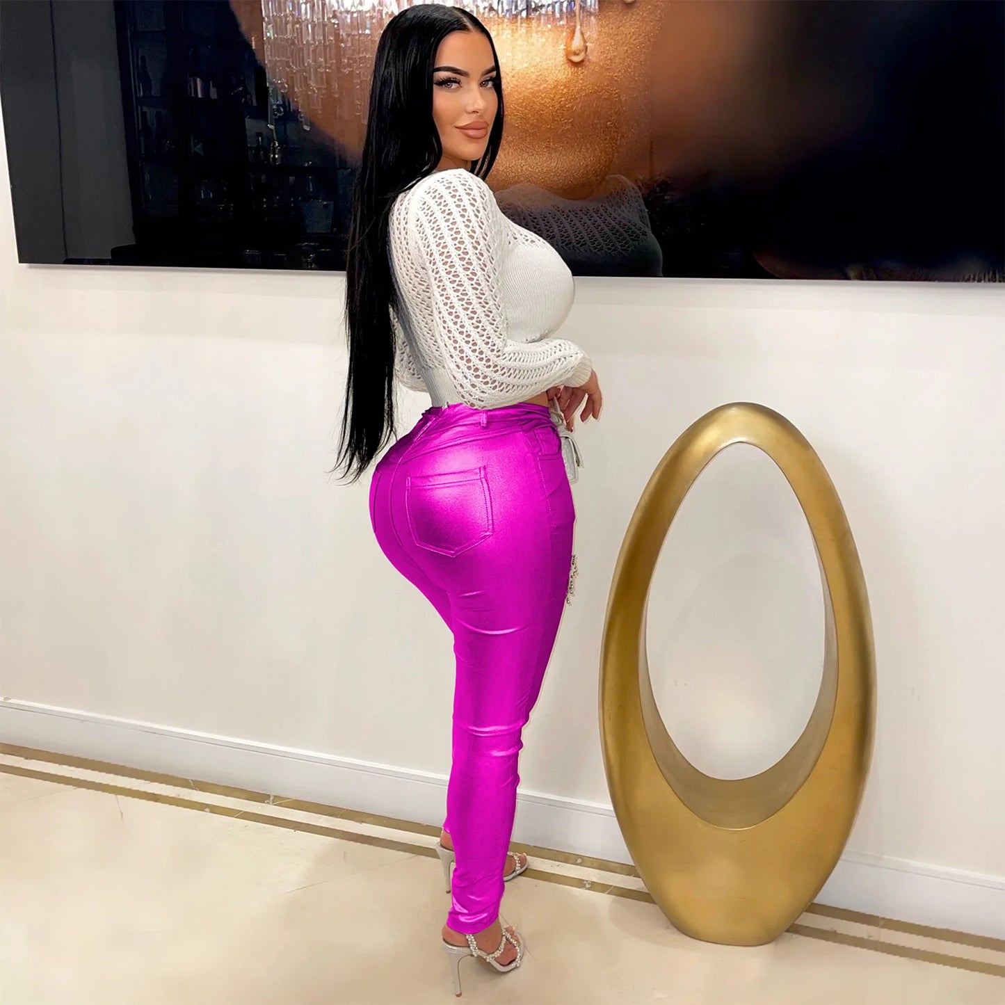 Rhinestone Bodycon Pants