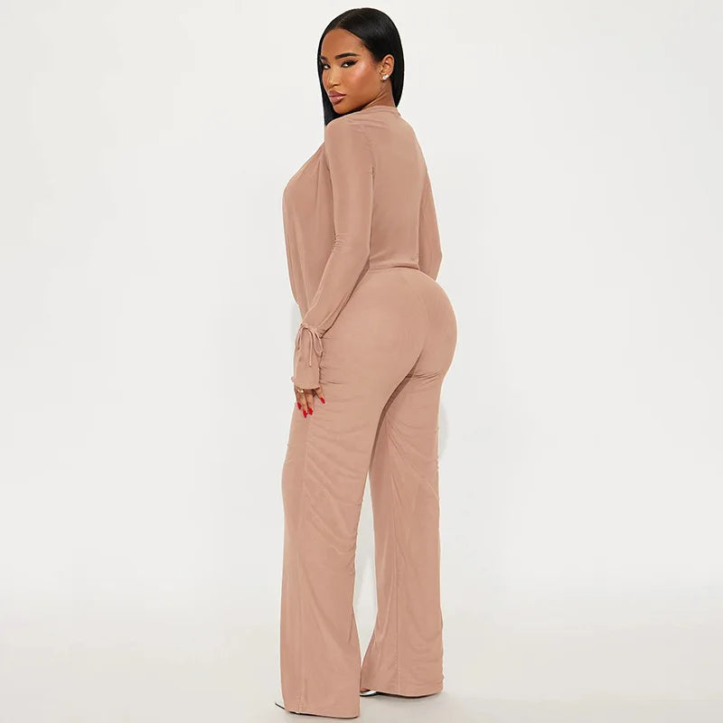 Mesh Two-Piece Pants Set